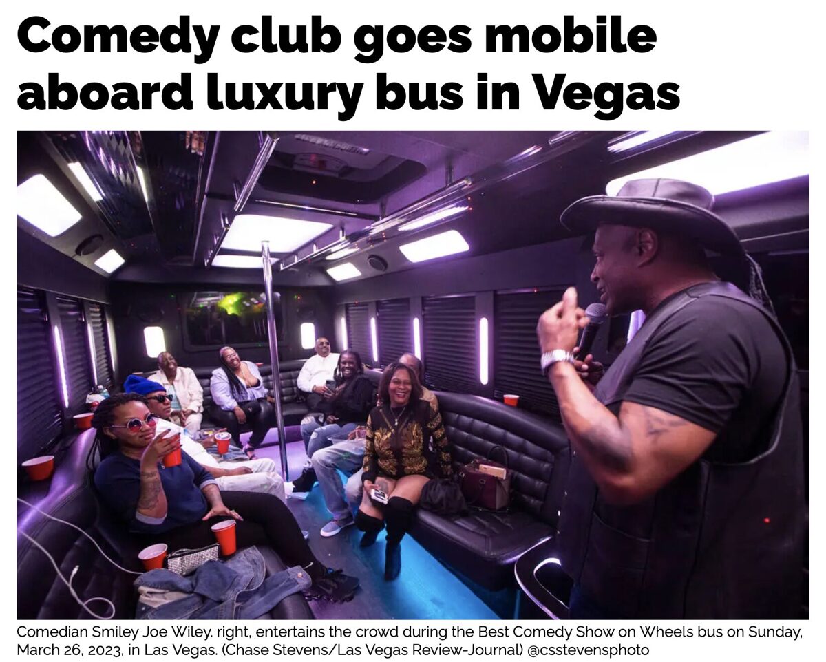 Comedy club goes mobile aboard luxury bus in Vegas